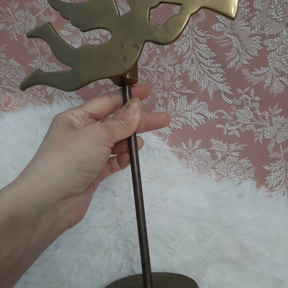 Vintage Brass Cherubs Candlesticks - Picture 4 of 8